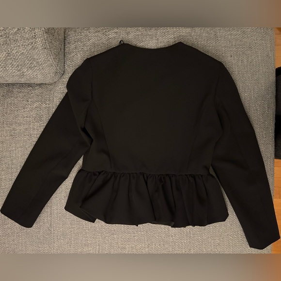 Zara Black Voluminous Hem Peplum Blazer – Size XL - Picture 13 of 14